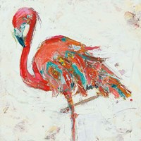 Flamingo on White Fine Art Print