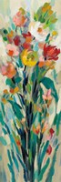 Tall Bright Flowers Cream I Framed Print