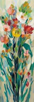 Tall Bright Flowers Cream I Fine Art Print