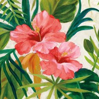 Tropical Jewels II v2 Pink Crop Fine Art Print