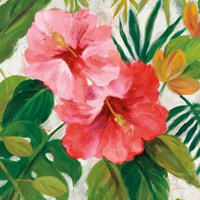 Tropical Jewels I v2 Pink Crop Fine Art Print