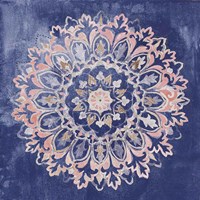 Mandala Delight II Navy Fine Art Print