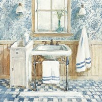 Victorian Sink I Navy Fine Art Print