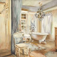 Boudoir Bath I Gray Fine Art Print