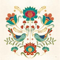 Folk Floral III v2 Fine Art Print