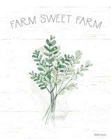 Farmhouse Cotton V Sage Framed Print
