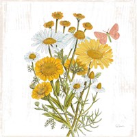 White Barn Flowers X Sq Fine Art Print