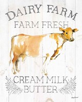 Dairy Farm wood Fine Art Print