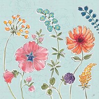 Gypsy Meadow III Blue Fine Art Print