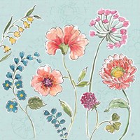 Gypsy Meadow II Blue Fine Art Print