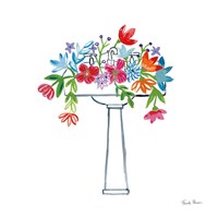 Floral Bathroom II Fine Art Print