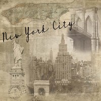 New York Vintage Fine Art Print