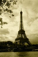 Tower At The Riverside, Eiffel Tower, Paris, France Fine Art Print