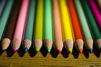 Set Of Colored Pencils Fine Art Print