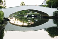 Bridge Reflecting In Water, Venice Beach, California Fine Art Print