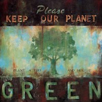 Green Planet Framed Print