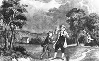 June 1752 Benjamin Franklin Out Flying His Kite In Thunderstorm As An Experiment In Electricity And Lightning Fine Art Print