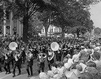 Fourth Of July Main Street Parade With Marching Band Fine Art Print