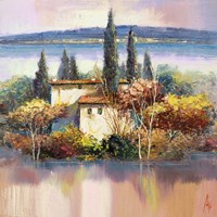 Case sul Lago Fine Art Print