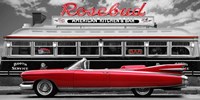 Vintage Beauty and Diner (Red) Fine Art Print