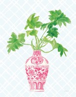 Palm Chinoiserie III Pink Fine Art Print