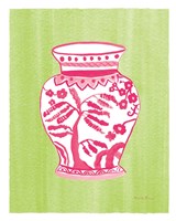 Chinoiserie IV Pink Watercolor Fine Art Print