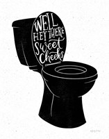 Bathroom Puns IV Black Fine Art Print