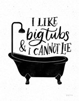 Bathroom Puns II Black Fine Art Print