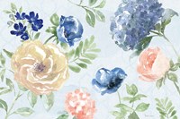 Coastline Botanical I Blue Fine Art Print