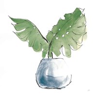 Plant Big Leaf II Dark Green Fine Art Print