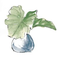 Plant Big Leaf I Dark Green Fine Art Print