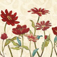 Red Gold Beauties III Crop Framed Print