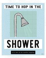 Shower Hopping Framed Print