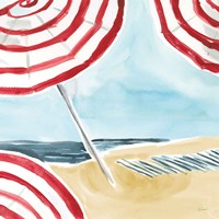 Stripes on the Beach I Fine Art Print