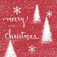 Merry Christmas Trees Fine Art Print