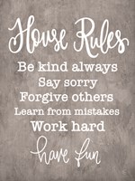 House Rules Fine Art Print