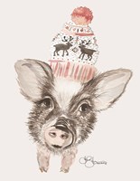 Cozy Pig Fine Art Print