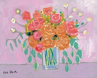 Tea Roses on Lavender Fine Art Print