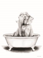 Elephant in Tub Fine Art Print