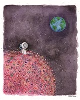 Sitting on a Flower Moon Fine Art Print