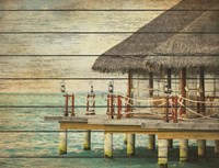 Vintage Beach Hut Fine Art Print