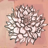 Pink and Gray Floral 1 Fine Art Print