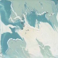 Marbled Aqua I Framed Print