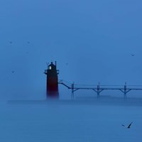 Lighthouse at Night II Fine Art Print