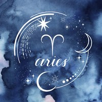 Watercolor Astrology I Fine Art Print