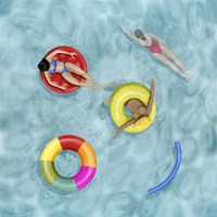 Poolside II Fine Art Print