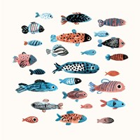 Fish School I Fine Art Print