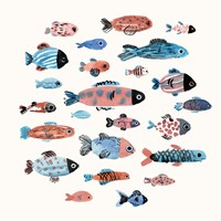 Fish School II Fine Art Print