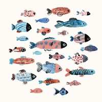 Fish School II Framed Print