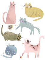 Cat Squad I Fine Art Print